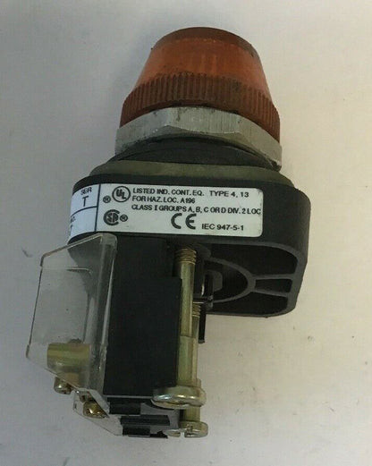ALLEN BRADLEY 800T-Q24 SER.T ORANGE PILOT LIGHT 24VAC/DC #757 LAMP