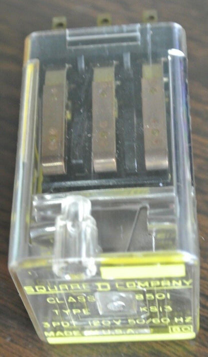 SQUARE D 8501 KS13 GENERAL PURPOSE RELAY 3PDT, 10A 120V COIL - NEW SURPLUS