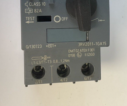 SIEMENS 3RV2011-1GA15 MANUAL MOTOR STARTER