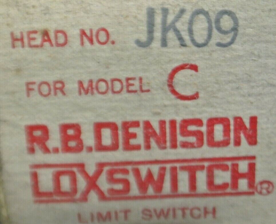 GOULD / R.B. DENISON JK09 LOXSWITCH® HEAD for MODEL C LIMIT SWITCH / NEW SURPLUS