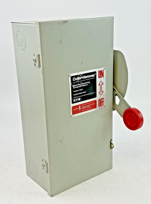 CUTLER-HAMMER - DH361UGK - HD SAFETY SWITCH - 30A/ 600VAC/250VDC/ 3 POLE/ TYPE 1