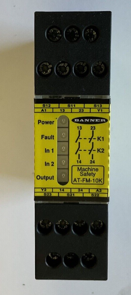 BANNER AT-FM-10K SAFETY RELAY 24VAC/VDC 200MA