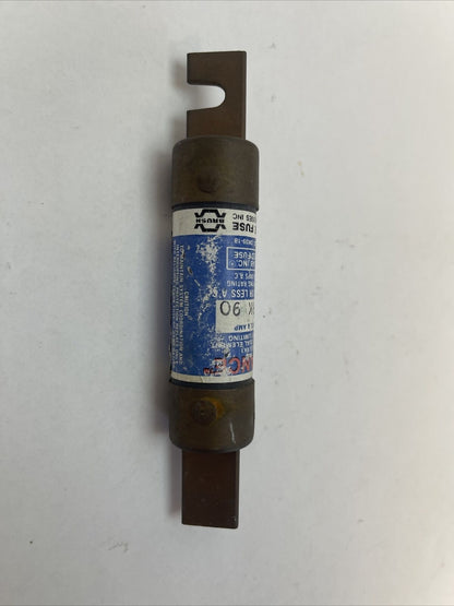 RELIANCE LENRK90 CURRENT LIMITING DUAL ELEMENT CLASS RK1 FUSE 90AMP 250VAC