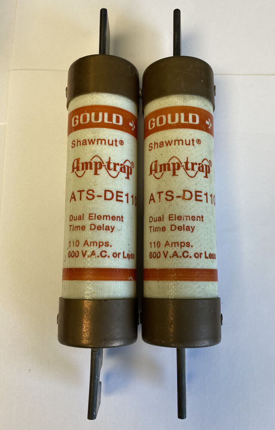 Gould Shawmut Amp-trap ATS-DE-110R 110A 600V Fuse "Lot of 2"