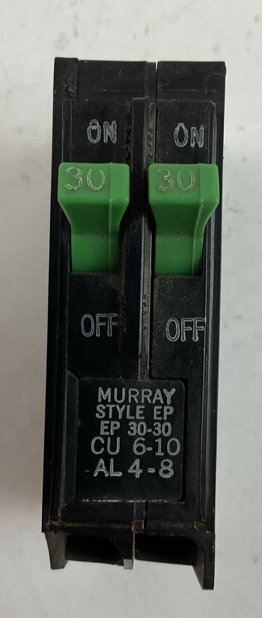 MURRAY EP3030 TWIN TANDEM CIRCUIT BREAKER 30/30AMP 2POLE 120/240VAC