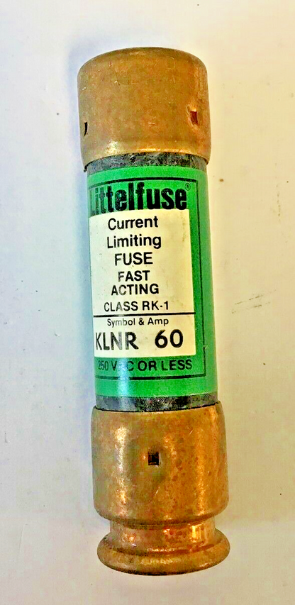 LITTLEFUSE KLNR 60 CURRENT LIMITING FAST ACTING FUSE CLASS RK1 250VAC