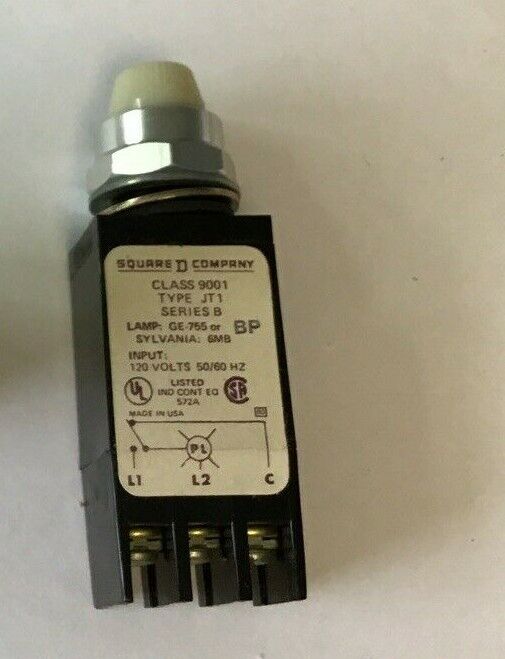 SQUARE D 9001 JTI SERIES B PILOT LIGHT 120V 50/60HZ