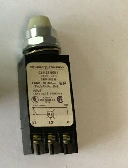 SQUARE D 9001 JTI SERIES B PILOT LIGHT 120V 50/60HZ