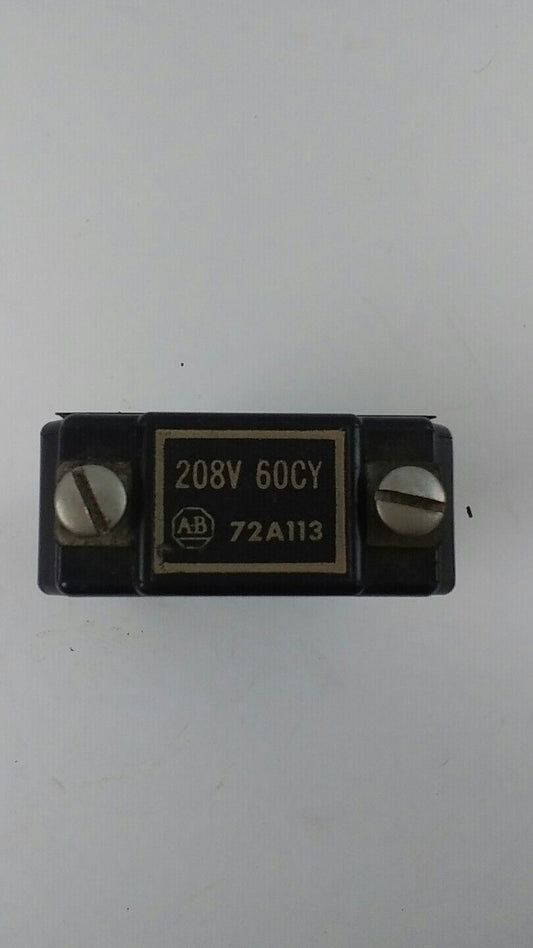 ALLEN BRADLEY 72A113 COIL 208V 60CY