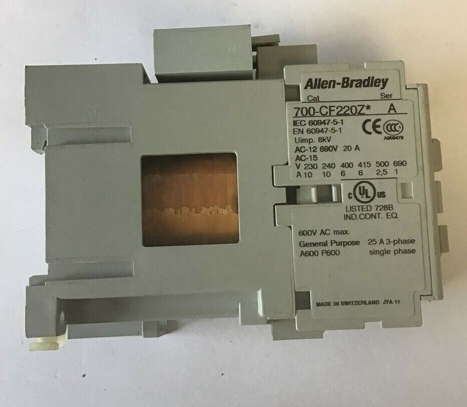 ALLEN BRADLEY 700-CF220Z* CONTACTOR SER.A  W/100-FSD250 SURGE SUPP. **LOTOF2**