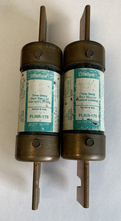 Littelfuse Slo-Blo FLNR175 175A 250V Fuse "Lot of 2"