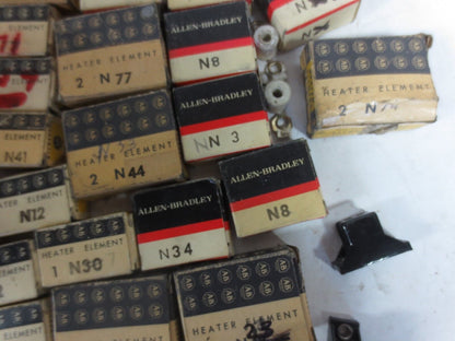 ALLEN-BRADLEY VARIOUS THERMAL OVERLOAD RELAY HEATER ELEMENTS, LARGE LOT