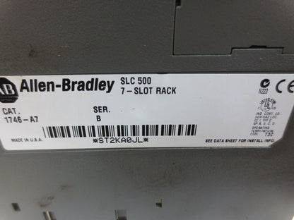 ALLEN-BRADLEY 1746-P2 SLC500 POWER SUPPLY + 1746-A7 7-SLOT RACK