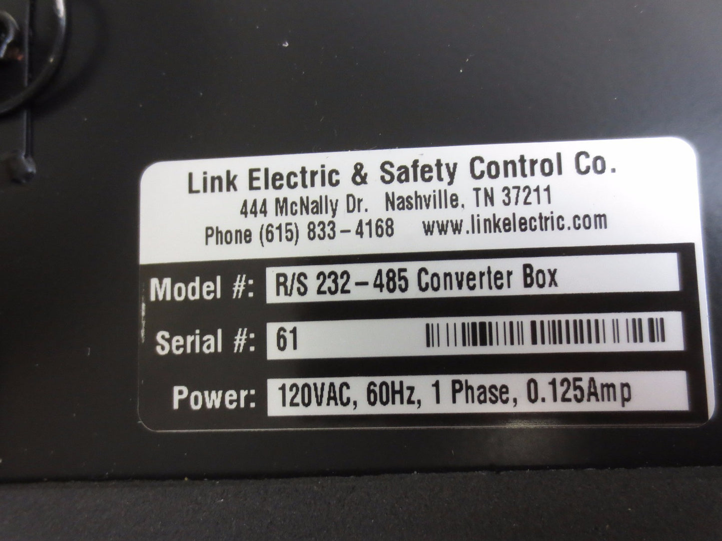 LinkNet 107629 + 107587 RS232 to RS485 CONVERTER + CONNECTION BOX  LINK ELECTRIC