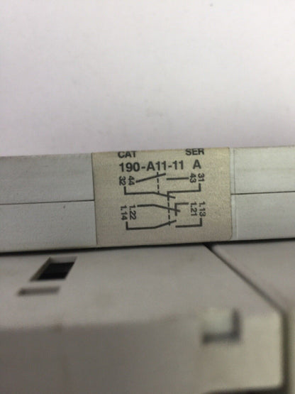 ALLEN BRADLEY MOTOR STARTER 190-P024 SER A 190-MN SER A 190-A40 SER B COIL 120V