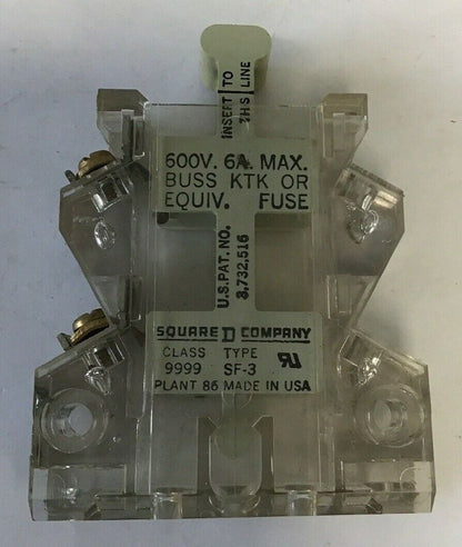 SQUARE D 9999 SF-3 FUSE HOLDER  600V 6AMP