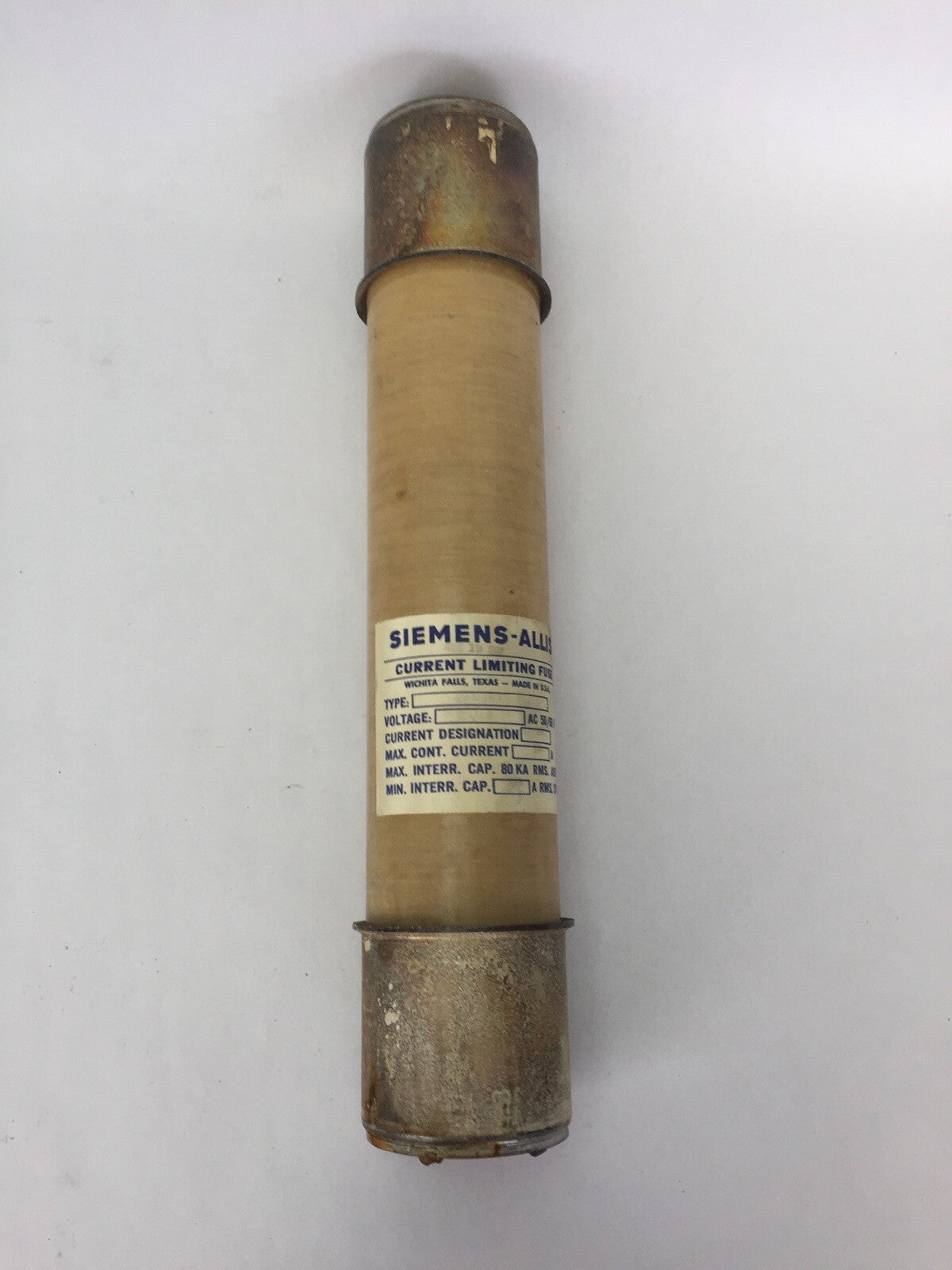 SIEMENS-ALLIS 48FM6R-4 CURRENT LIMITING FUSE 2400/4800V CURRENT DESIGNATION: 6R