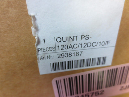 PHOENIX CONTACT 2938167 QUINT PS-120AC/12DC/10/F POWER SUPPLY - NEW SURPLUS