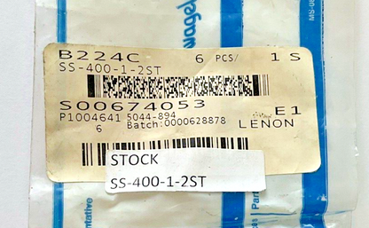 SWAGLOK SS-400-1-2ST TUBE FITTING ***PACK OF 6***