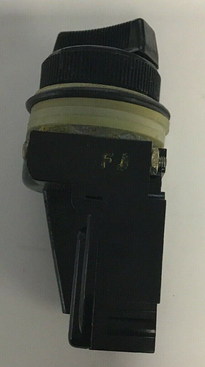 GE CR104B12102 MINIATURE OILTIGHT SELECTOR SWITCH BLACK 2POS 150V 1NO-1NC
