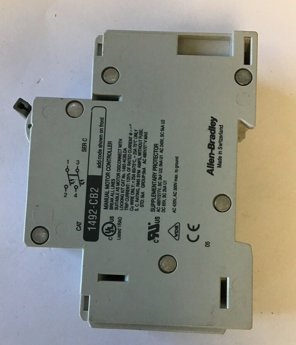 ALLEN BRADLEY 1492-CB2 G200 POLE CIRCUIT BREAKER 20A 5HP