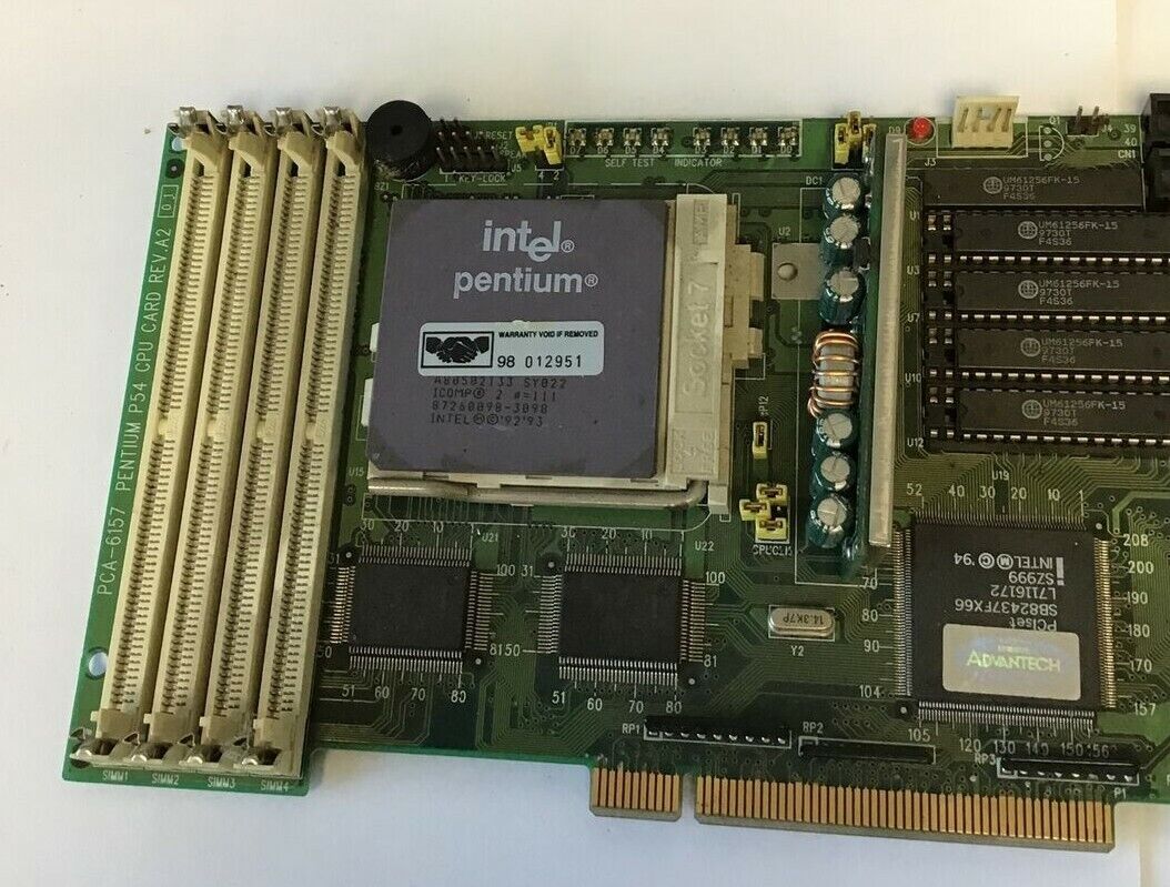 ADVANTECH PCA-6157 PENTIUM P54 CPU CARD REV.A2