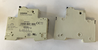 SIEMENS 5SY41 MCB C6 CIRCUIT BREAKER ONE(1) W/5ST3010 ONE(1) W/O 5ST3010