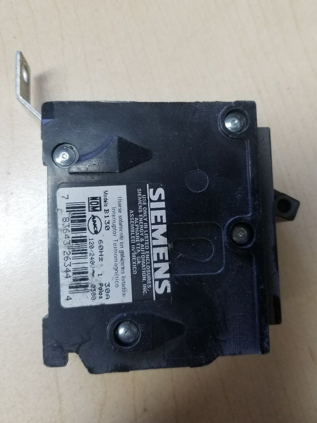 Siemens Circuit Breaker Type BL 1 Pole 30A