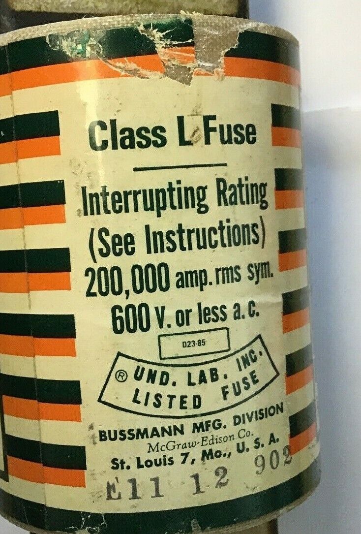 BUSSMAN KRP-C 1600 HI-CAP TIME DELAY CURRENT LIMITING FUSE