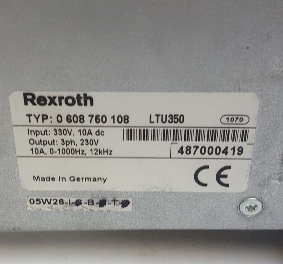 REXROTH LTU350 SERVO AMPLIFIER 0608750108