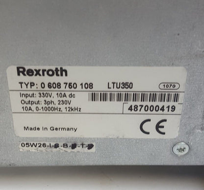 REXROTH LTU350 SERVO AMPLIFIER 0608750108