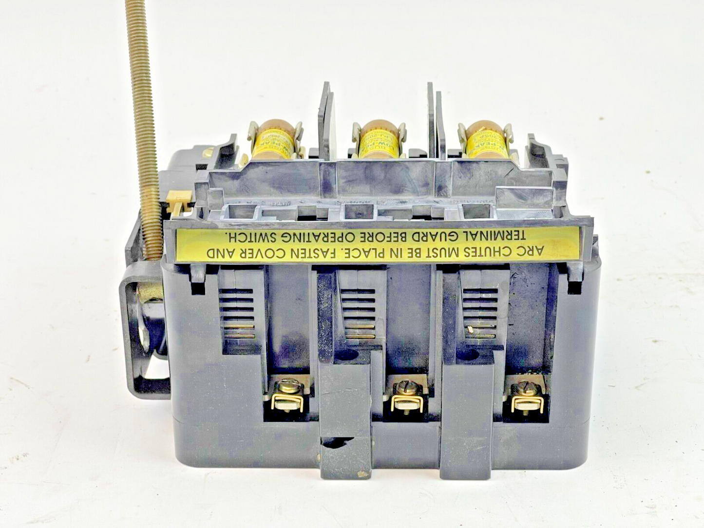 ALLEN BRADLEY - 1494V-DS30 SER. A - LINE TERMINAL GUARD W/ 3 BUSS LPJ-20SP FUSES