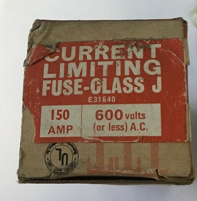 ITT C9150 FUSE CURRENT LIMITING CLASS J 150A 600VAC