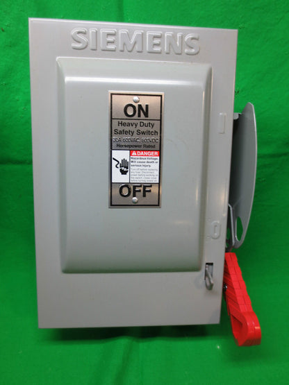 SIEMENS HNF261 SAFETY SWITCH 30A 600V NON-FUSIBLE - HEAVY DUTY 2-POLE INDOOR