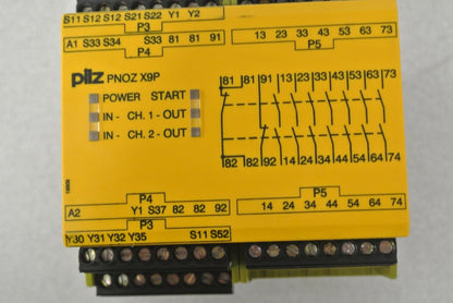 PILZ PNOZ X9P - SAFETY RELAY - 24VDC, 7 N/O, 2 N/C, 2 SO - 5.5W