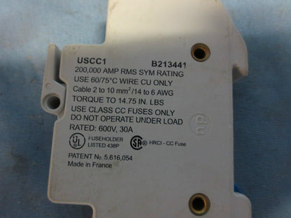 FERRAZ SHAWMUT USCC1 / B213441 1-POLE 600V 30A FUSE HOLDER