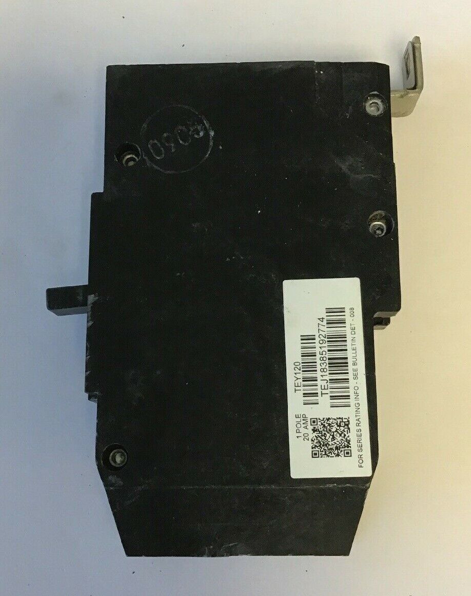 GE TEY120 1POLE 20 20AMP CIRCUIT BREAKER 277VAC/125VDC 65ka***(LOTOF10)***