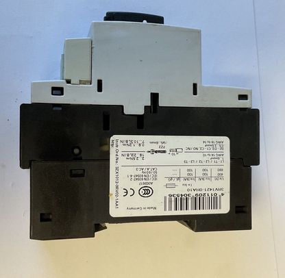 SIEMENS 3RV1421-0HA10 MANUAL MOTOR STARTER 16A CLASS 10 0.55-0.8A 50/60HZ CAT.A