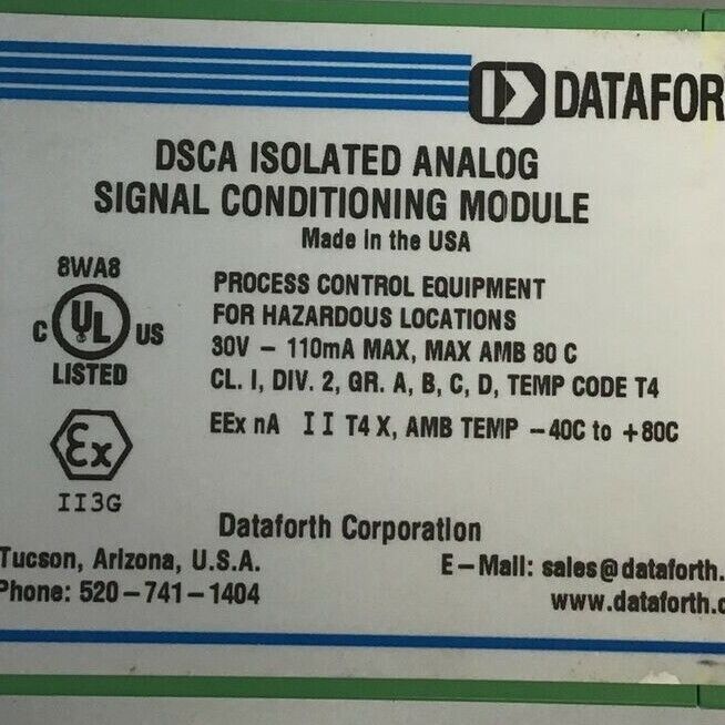 DATAFORTH DSCA41-03 ISOLATED V, WIDEBAND INPUT MODULE