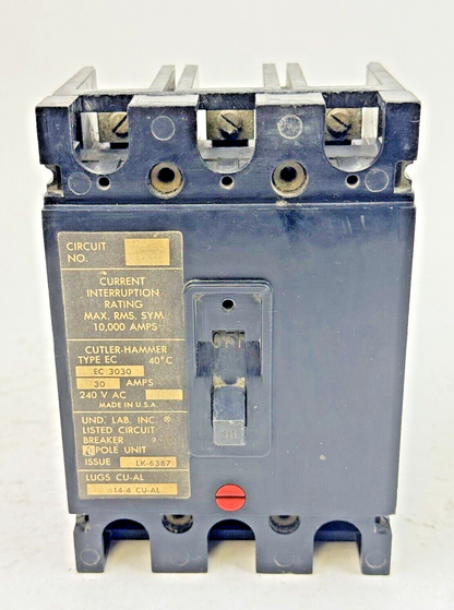 CUTLER-HAMMER / EATON - EHC3050 - CIRCUIT BREAKER - 50A/ 480 VAC/ 3 POLE