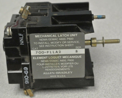 ALLEN-BRADLEY 700-PLLA2 MECHANICAL LATCH UNIT / 230-240V, 60Hz