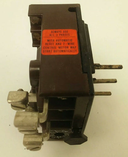 KLOCKNER MOELLER Z0-1,2-CNA OVERLOAD RELAY 600V 4A  3PH 2WIRE