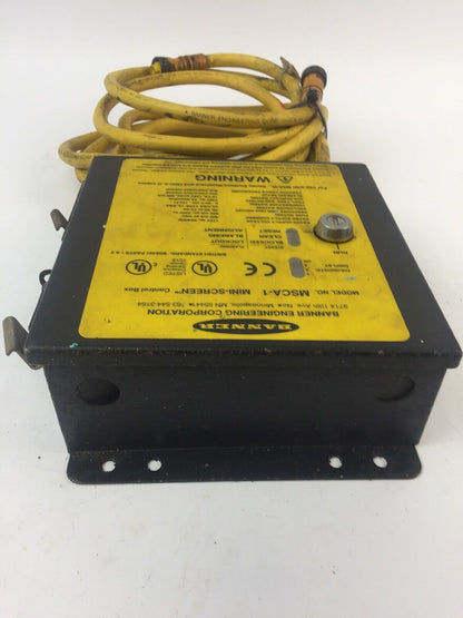 BANNER MSCA-1 MINI-SCREEN CONTROL BOX WITH CABLES MISSING KEY