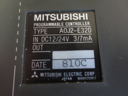 MITSUBISHI A0J2CPU PROGRAMMABLE CONTROLLER - incl. A0J2-E32D, A0J2-E56DR w/KEYS