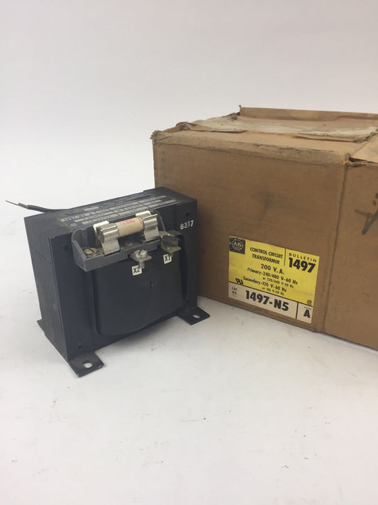 ALLEN BRADLEY 1497-N5 CONTROL CIRCUIT TRANSFORMER .200 KVA 240/480V 60HZ SER A
