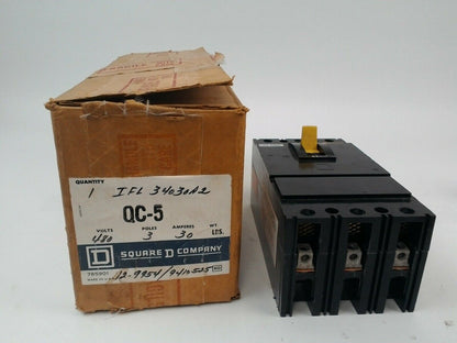 SQUARE D IFL 34030A2 CIRCUIT BREAKER 3 POLE 480VAC 30 AMP