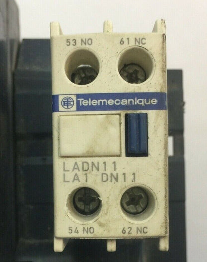 TELEMECANIQUE LC1 F500 CONTACTOR 600VAC 500HP 700A LX1FK110 110-120V LADN11 LA1