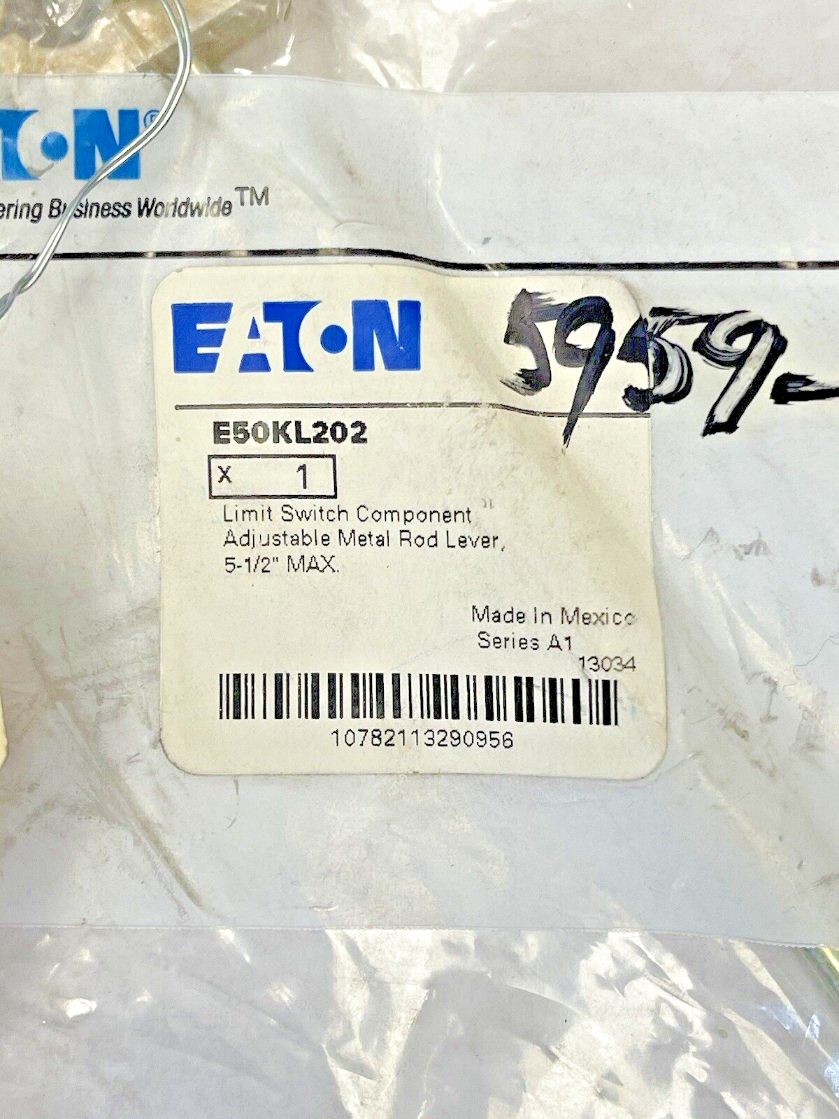 EATON - E50KL202 A1 - LIMIT SWITCH COMPONENT - ADJUSTABLE ROD LEVER - 5-1/2" MAX