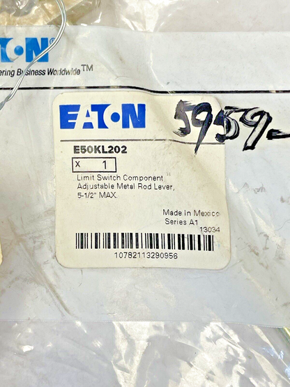 EATON - E50KL202 A1 - LIMIT SWITCH COMPONENT - ADJUSTABLE ROD LEVER - 5-1/2" MAX