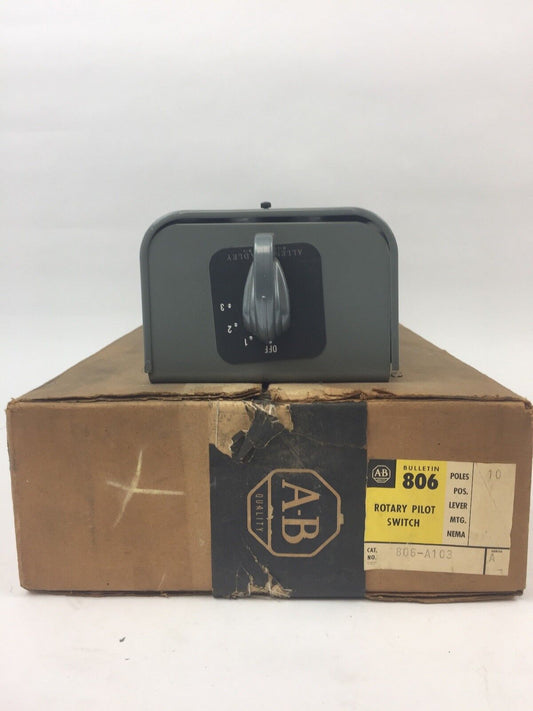 ALLEN BRADLEY 806-A103 ROTARY PILOT SWITCH 10 POLE 3 THROW WITH OFF POSITION
